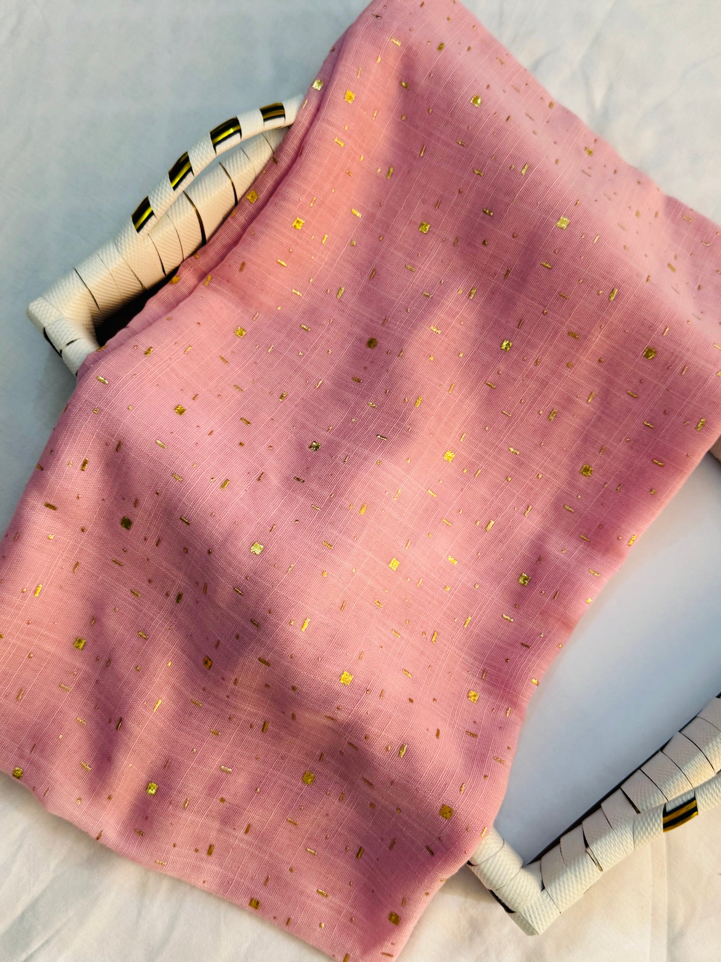 Foil Pattern Festive Lawn-Pink