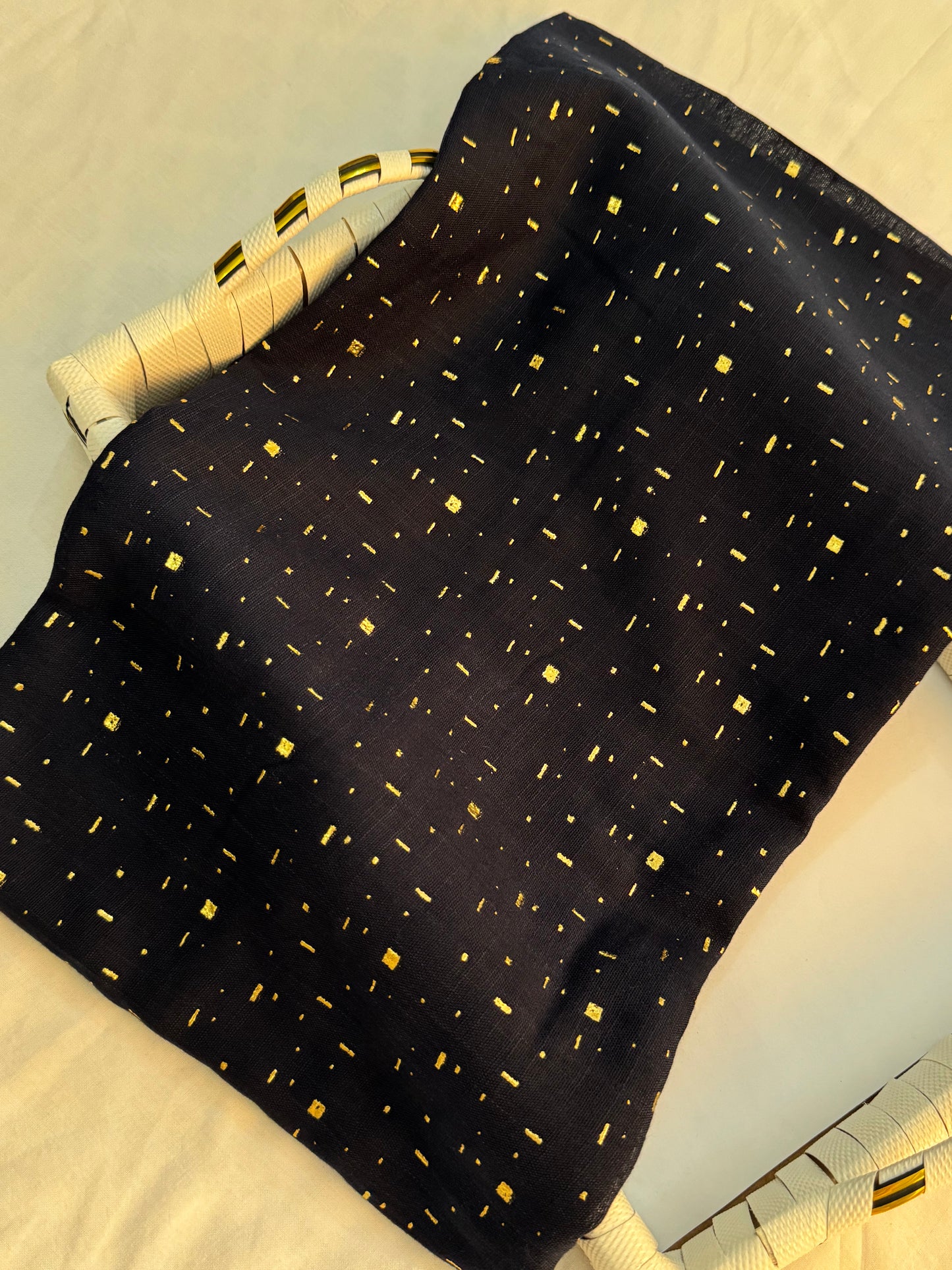 Foil Pattern Festive Lawn-Black