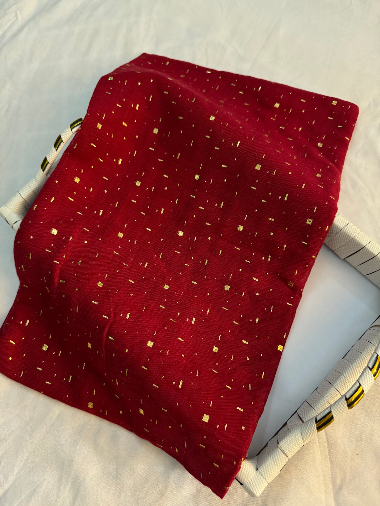 Foil Pattern Festive Lawn-Maroon