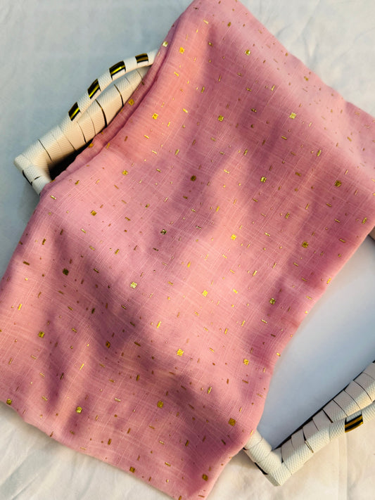 Foil Pattern Festive Lawn-Pink