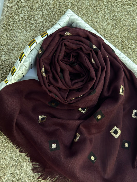 Almas Hijab-Maroon